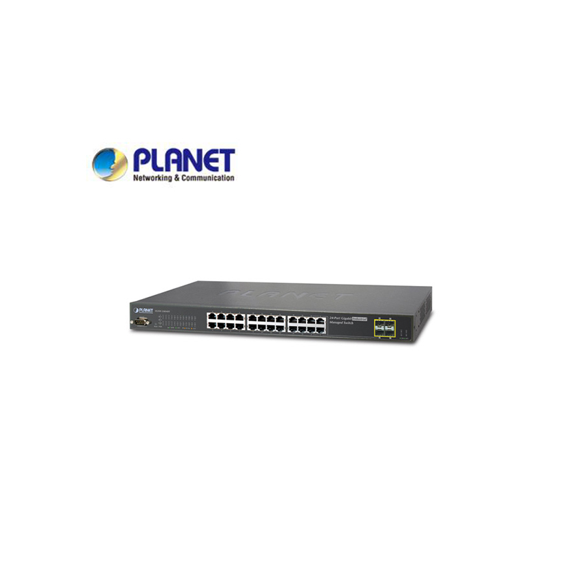 IP30 19" Rack Mountable Industrial L2+/L4 Managed Ethernet Switch, 24*1000T with 4 shared 100/1000X SFP (-40 - 75 C, AC + 2 DC, DIDO, ERPS Ring, 1588)