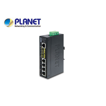 IP30 Industrial L2+/L4 4-Port 10/100/1000T + 2-port 100/1000X SFP Full Managed Switch (-40 to 75 C, dual redundant power input on 12~48VDC terminal block, ERPS Ring Supported, 1588)