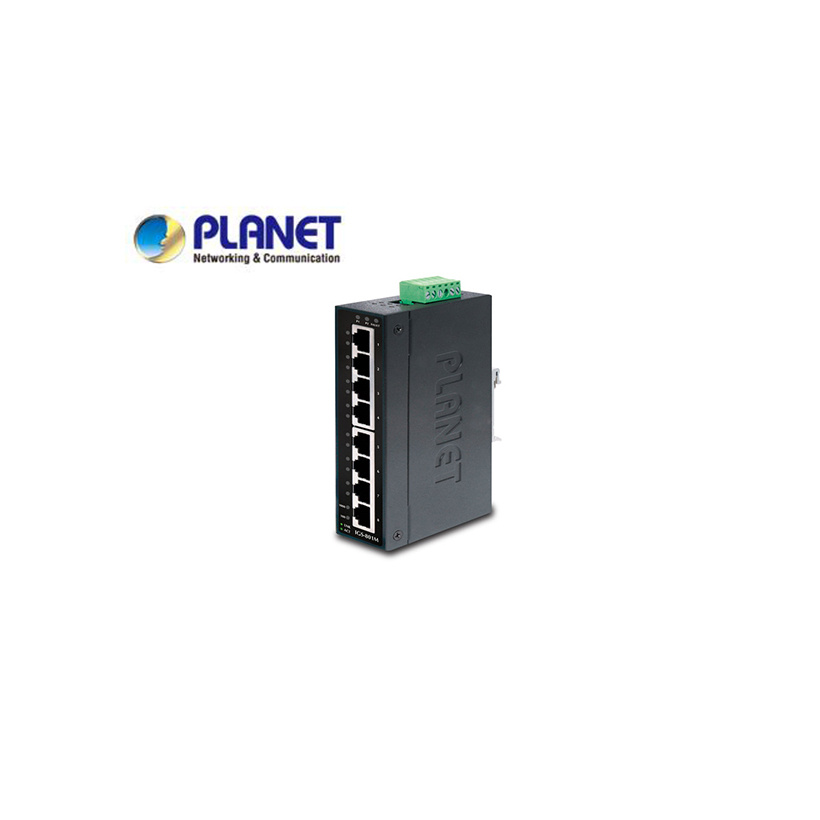 IP30 Slim type 8-Port Industrial Manageable Gigabit Ethernet Switch (-40 to 75 degree C)