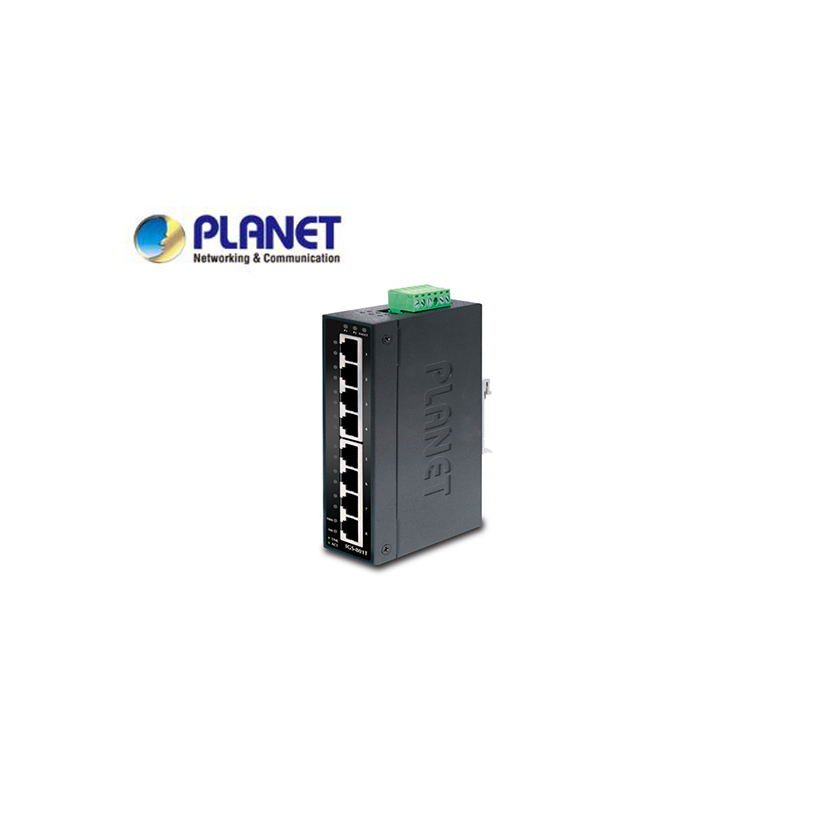 IP30 Slim type 8-Port Industrial Gigabit Ethernet Switch (-40 to 75 degree C)