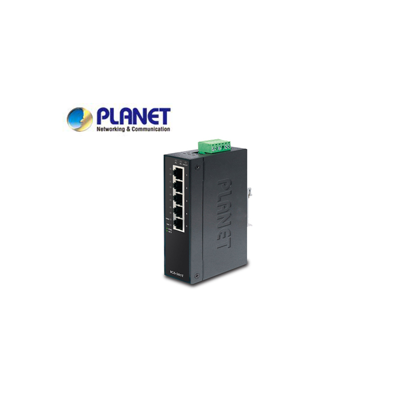 IP30 Slim type 5-Port Industrial Gigabit Ethernet Switch (-40 to 75 degree C)