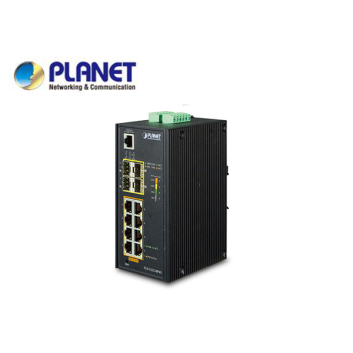 IP30 Industrial L2+/L4 8-Port 1000T 802.3at PoE+ 4-port 100/1000X SFP Full Managed Switch (-40 to 75 C, dual redundant power input on 48~56VDC terminal block, DIDO, ERPS Ring Supported, 1588)