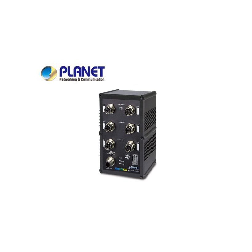 IP67-rated Industrial L2+ 6-Port 10/100/1000T X-coded M12 Managed Ethernet Switch (-40 to75 degrees C) , ERPS Ring, 1588, Modbus TCP