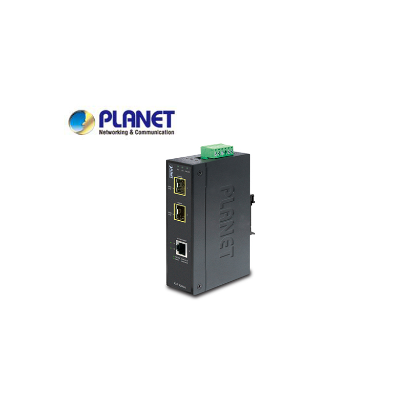 IP30 Industrial 10/100/1000T to 2-Port 100/1000X SFP Gigabit Media Converter (-40 to 75 degree C)