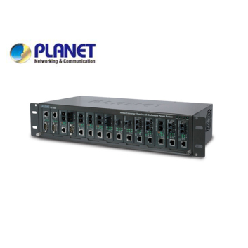 15-slot 19" Media Converter Chassis with Redundant Power Option