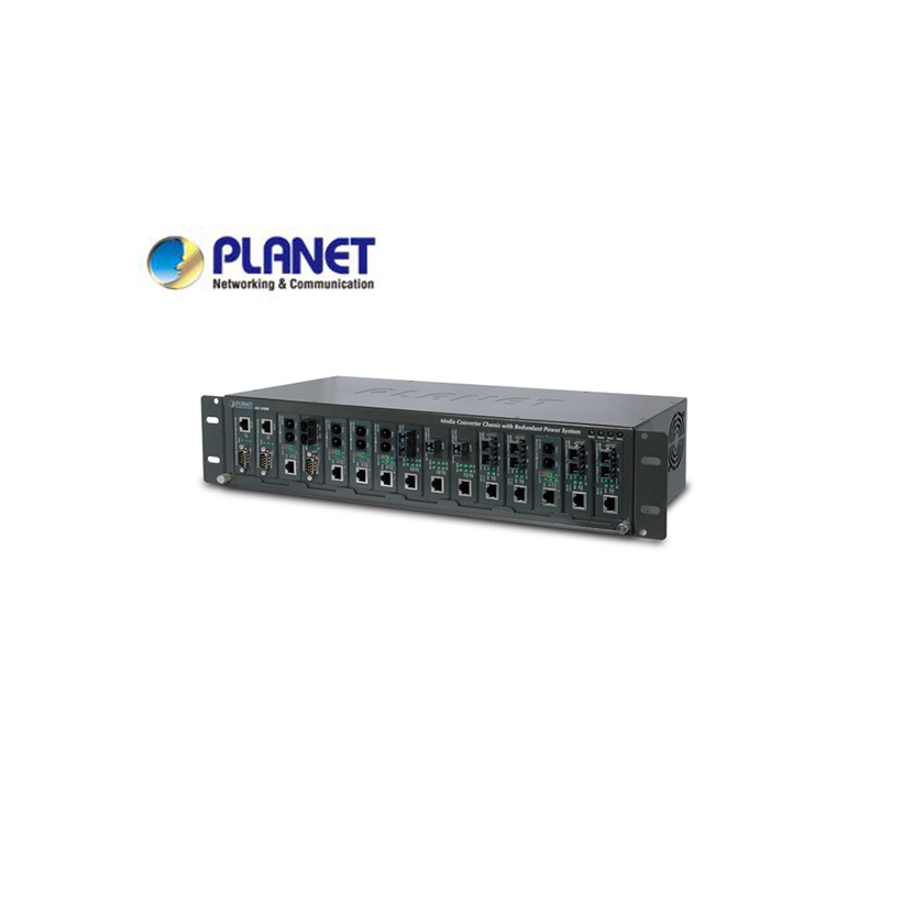 15-slot 19" Media Converter Chassis with Redundant Power Option