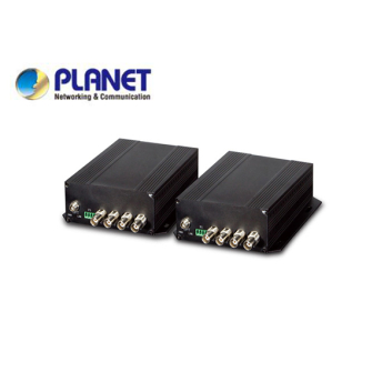 4-Channel 4-in-1 Video over Fiber(FC) converter up to 20KM, a pair include Tx & Rx in package (TVI/CVI/AHD/CVBS)