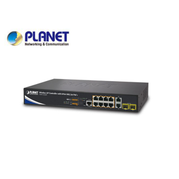 Wireless AP Controller with 8-Port 802.3at PoE+ (10 * 10/100/1000T + 2*100/1000 SFP, 32 * APs controllable)