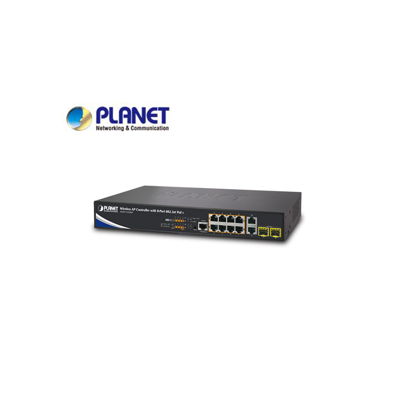 Wireless AP Controller with 8-Port 802.3at PoE+ (10 * 10/100/1000T + 2*100/1000 SFP, 32 * APs controllable)