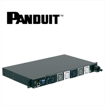 PANDUIT Monitored Input PDU 16AMP 6xC19 IEC 60309 3P+N+E 6h 16A-3M BLACK 1U