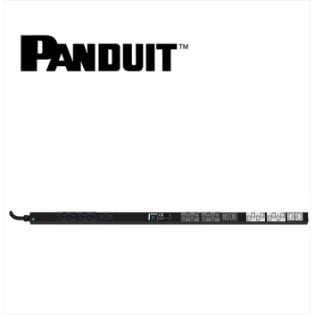 PANDUIT Monitored Input PDU 16AMP 24xC13 6xC19 IEC 60309 3P+N+E 6h 16A-3M BLACK VERTICAL