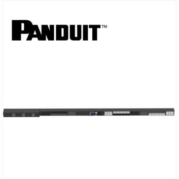 PANDUIT Monitored Input PDU 30xC13 12xC19 200-240/346-415V/32A/3 PHASE WYE TOP-END FED 3 METER INPUT CORD BLACK VERTICAL