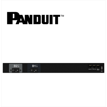 PANDUIT Monitored Switched PDU 32AMP 8xC13 IEC 60309 2P+E 6h 32A-3M BLACK 1U