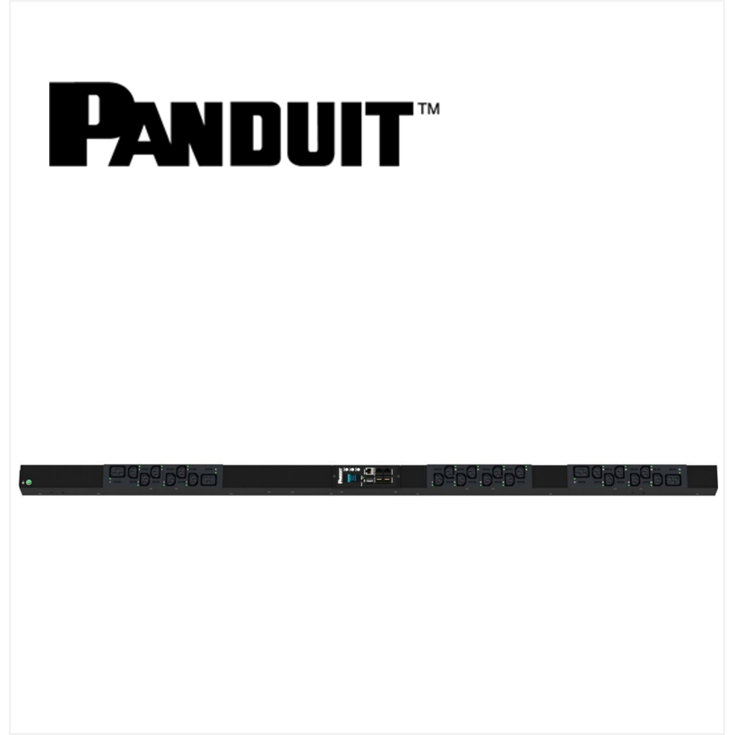 PANDUIT Monitored Switched PDU 16AMP 20xC13 4xC19 IEC 60309 2P+E 6h 16A-3M BLACK VERTICAL