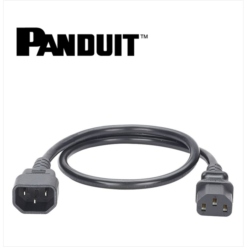 Panduit Non-Locking Power Cord IEC C14 to IEC C13 0.6m 10 Pack Black.