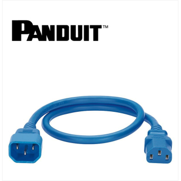 Panduit Non-Locking Power Cord IEC C14 to IEC C13 2.4m 10 Pack Blue.