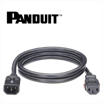 Panduit Locking Power Cord IEC C14 to IEC C13 0.6m 10 pack Black.