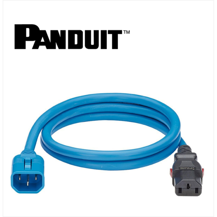 Panduit Locking Power Cord IEC C14 to IEC C13 0.6m 10 pack Blue