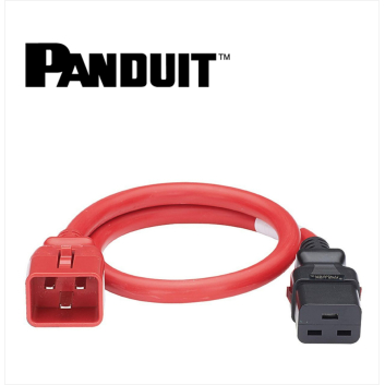 Panduit Locking Power Cord IEC C20 to IEC C19 0.6m 10 pack Red.