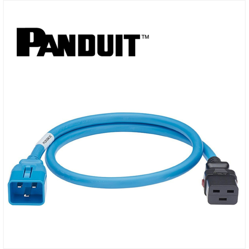 Panduit Locking Power Cord IEC C20 to IEC C19 1.8m 10 pack Blue