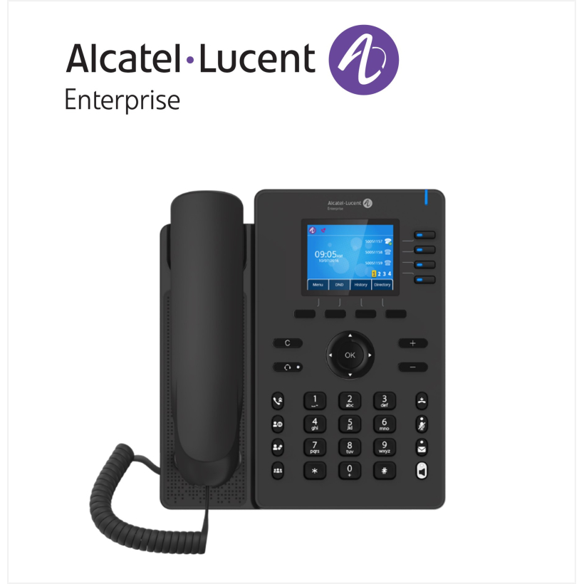 ALE-3 Dual Port Gigabit Ethernet Basic SIP DeskPhone,2,8 inch 320x240