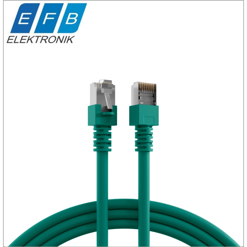 Patch cord cat.5e SF/UTP, 2xRJ45, 100MHz, PVC, 0.25m, verde