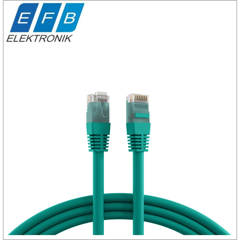 Patch cord cat.6 U/UTP, 2xRJ45, 250MHz, PVC, 1,5m verde.