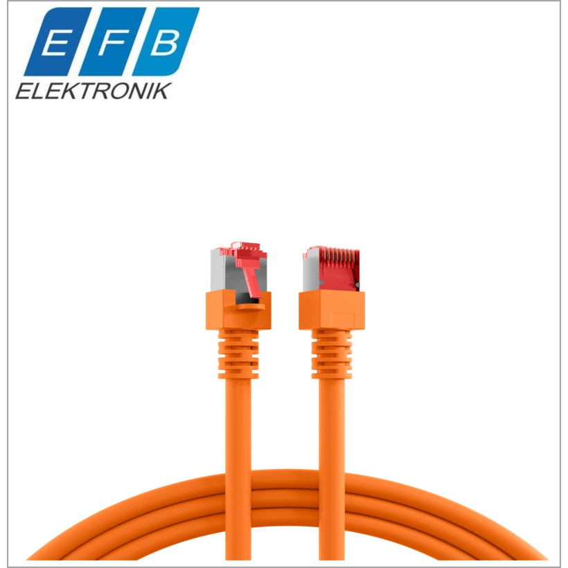 Patch cord cat.6 S/FTP, 2xRJ45, 250MHz, LSZH, 0.15m portocaliu.