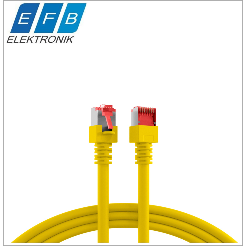 Patch cord cat.6 S/FTP, 2xRJ45, 250MHz, LSZH, 15m galben.