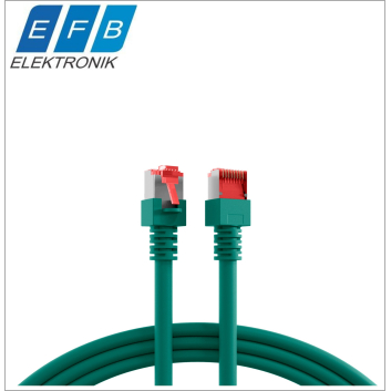 Patch cord cat.6 S/FTP, 2xRJ45, 250MHz, LSZH, 0.15m verde.