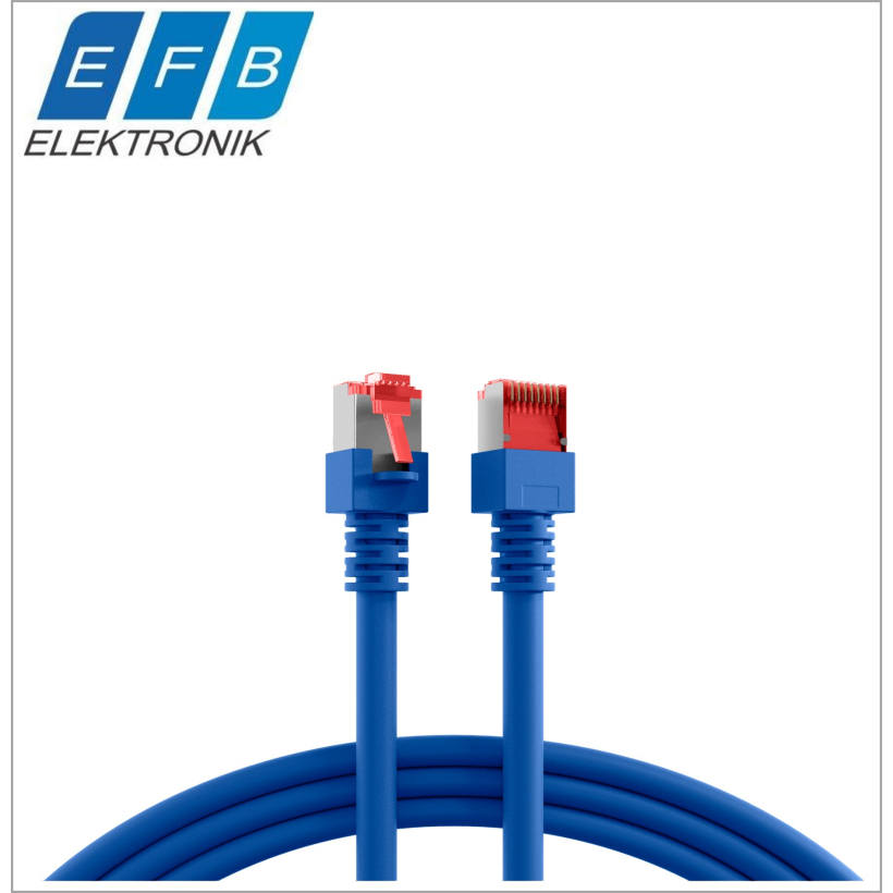 Patch cord cat.6 S/FTP, 2xRJ45, 250MHz, LSZH, 0.5m albastru.