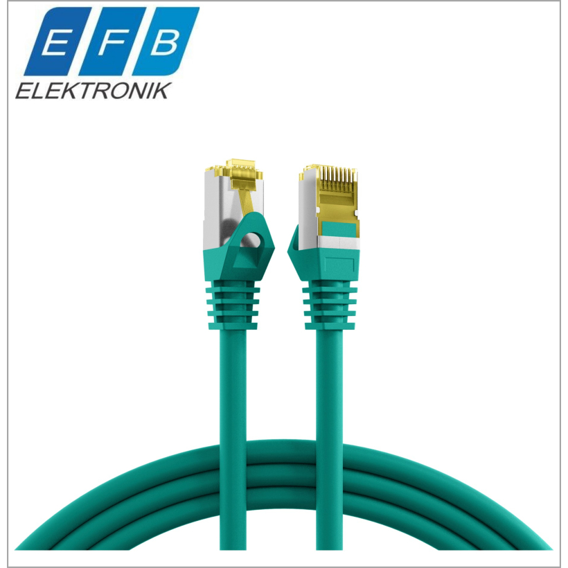 Patch cord cat.6A S/FTP, Slim design, Cat.7 raw cable, 2xRJ45, 500MHz, LSZH, 100% cupru, 0.15m verde.