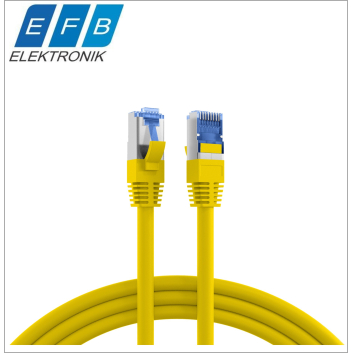 Patch cord cat.6A S/FTP, 2xRJ45, 500MHz, LSZH, 0.15m galben.