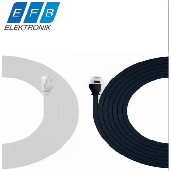 Patch cord Flat cat.6A U/UTP RJ45 Flat, PVC, 5m, alb