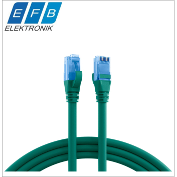 Patch cord Premium, cat.6A U/UTP, RJ45-RJ45, 500MHz, LSZH, 100% cupru, verde, 0.15m .