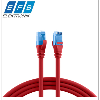 Patch cord Premium, cat.6A U/UTP, RJ45-RJ45, 500MHz, LSZH, 100% cupru, rosu, 0.15m .