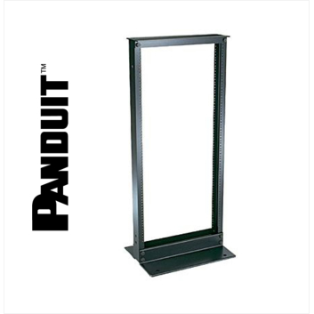 Panduit 2 Post Rack 24U Threaded E-Rails Aluminum Black