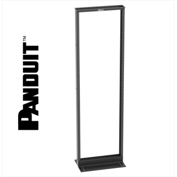 Panduit 2 Post Rack 42U Threaded E-Rails Aluminum Black