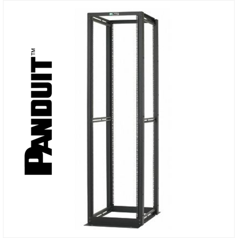 Panduit 4 Post Rack 42U Threaded E-Rails Black