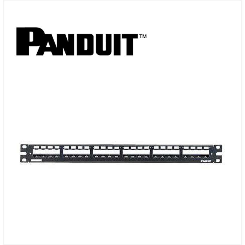 Panduit Mini-Com All Metal Shielded Patch Panel 24 port Modular 1U Black