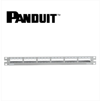 Panduit Mini-Com All Metal Shielded Patch Panel 24 Port Modular 1U Light Gray