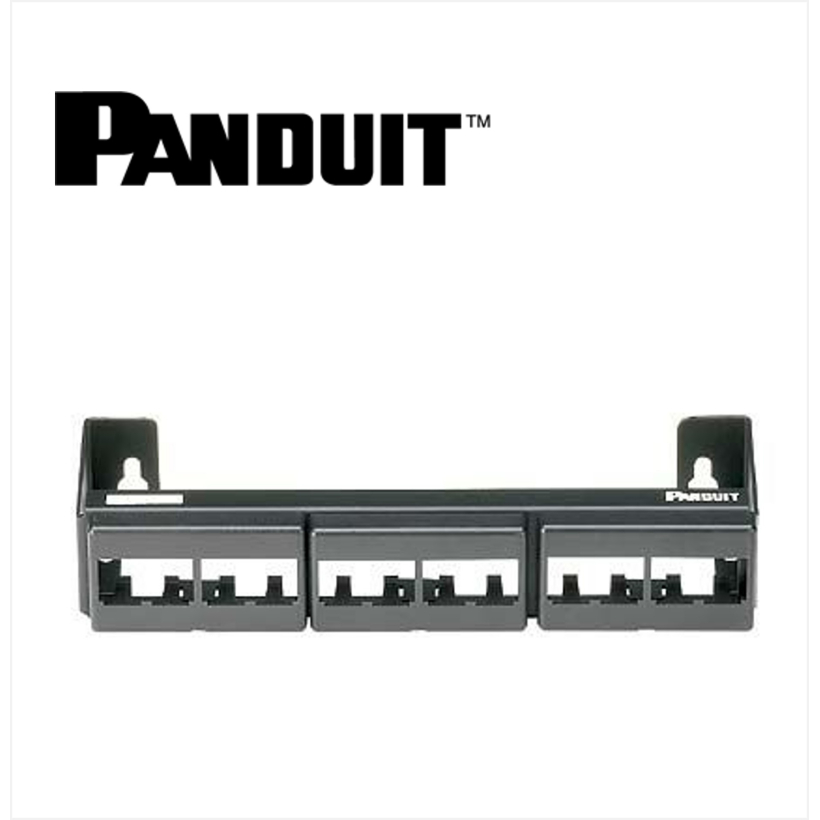 Panduit Mini-Com Wall Mount Patch Panel Unshilded 12 Port Black