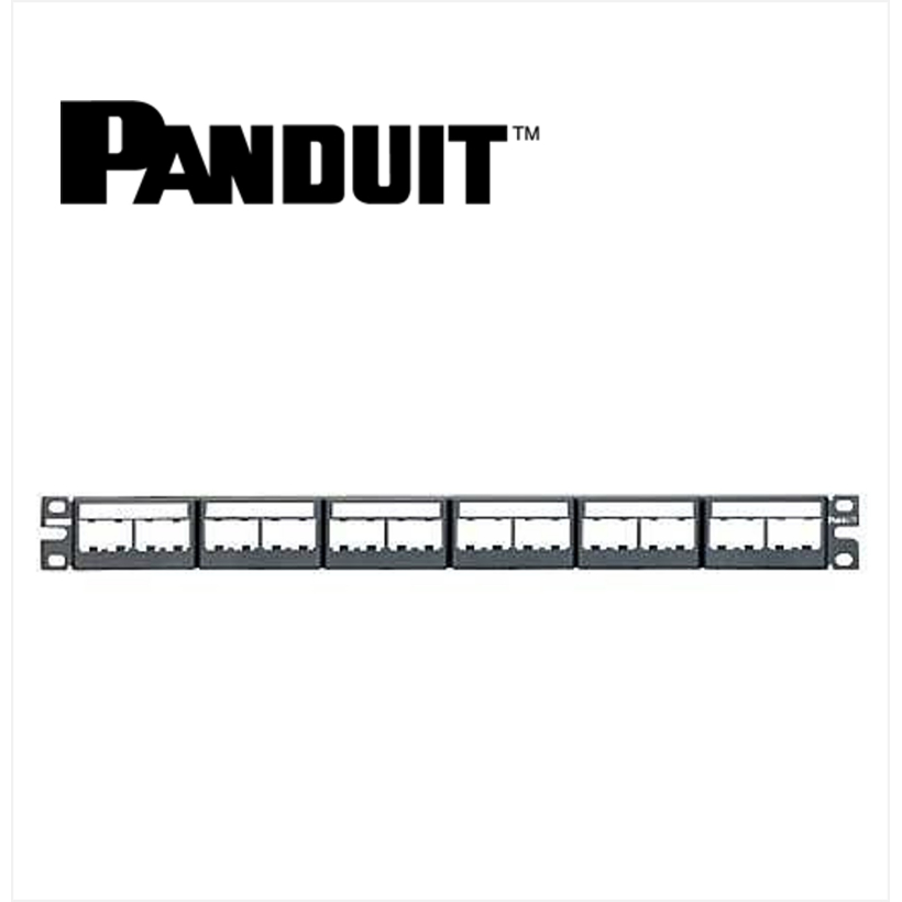 Panduit Mini-Com Patch Panel 24 Port Modular Unshilded 1U Black