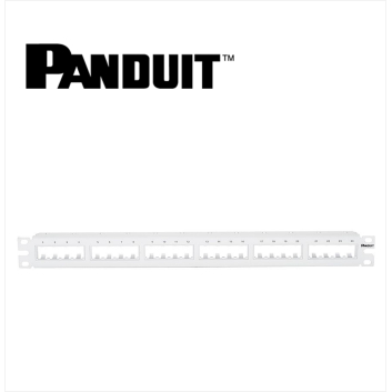 Panduit Mini-Com Patch Panel 24 Port Modular Unshielded 1U White