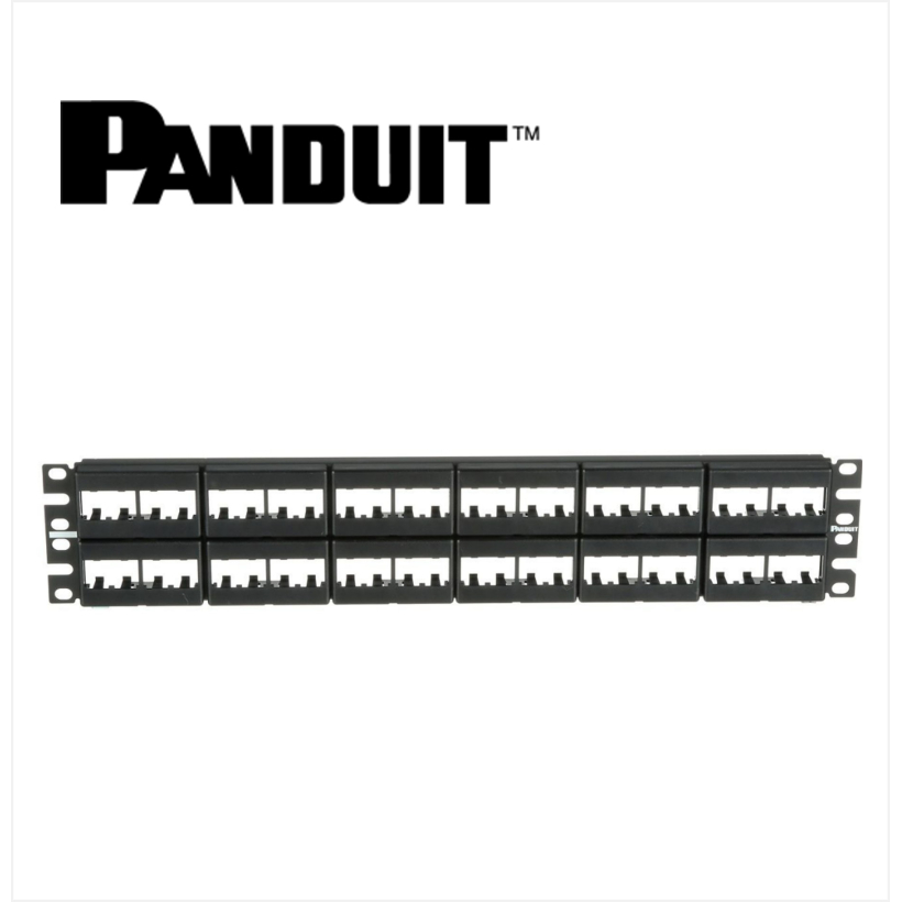 Panduit Mini-Com Patch Panel 48 Port Modular Unshielded 2U Black