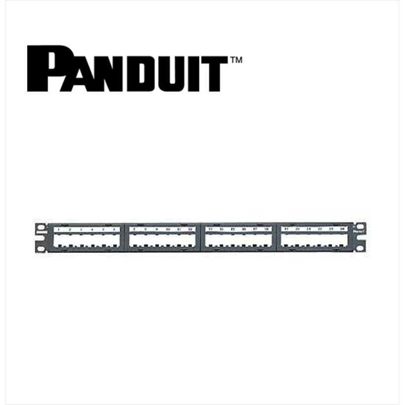 Panduit Mini-Com Patch Panel 24 Port Modular 6 Pack Unshielded 1U Black