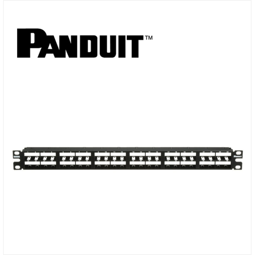 Panduit Mini-Com Patch Panel 48 Port Modular High Density Unshilded 1U Black