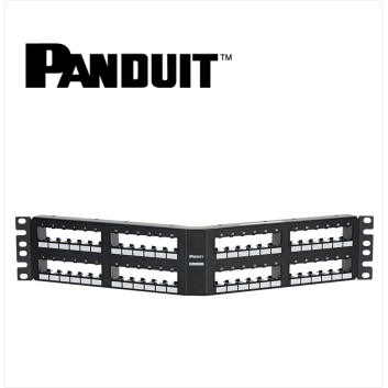 Panduit Mini-Com Angled Patch Panel 48 Port Modular Unshielded 2U Black