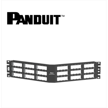 Panduit Mini-Com Angled Flush Patch Panel 72 Port Modular Unshielded 3U Black