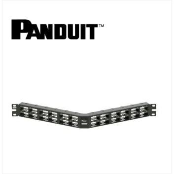 Panduit Mini-Com Angled Patch Panel 48 Port Modular High Density Unshielded 1U Black